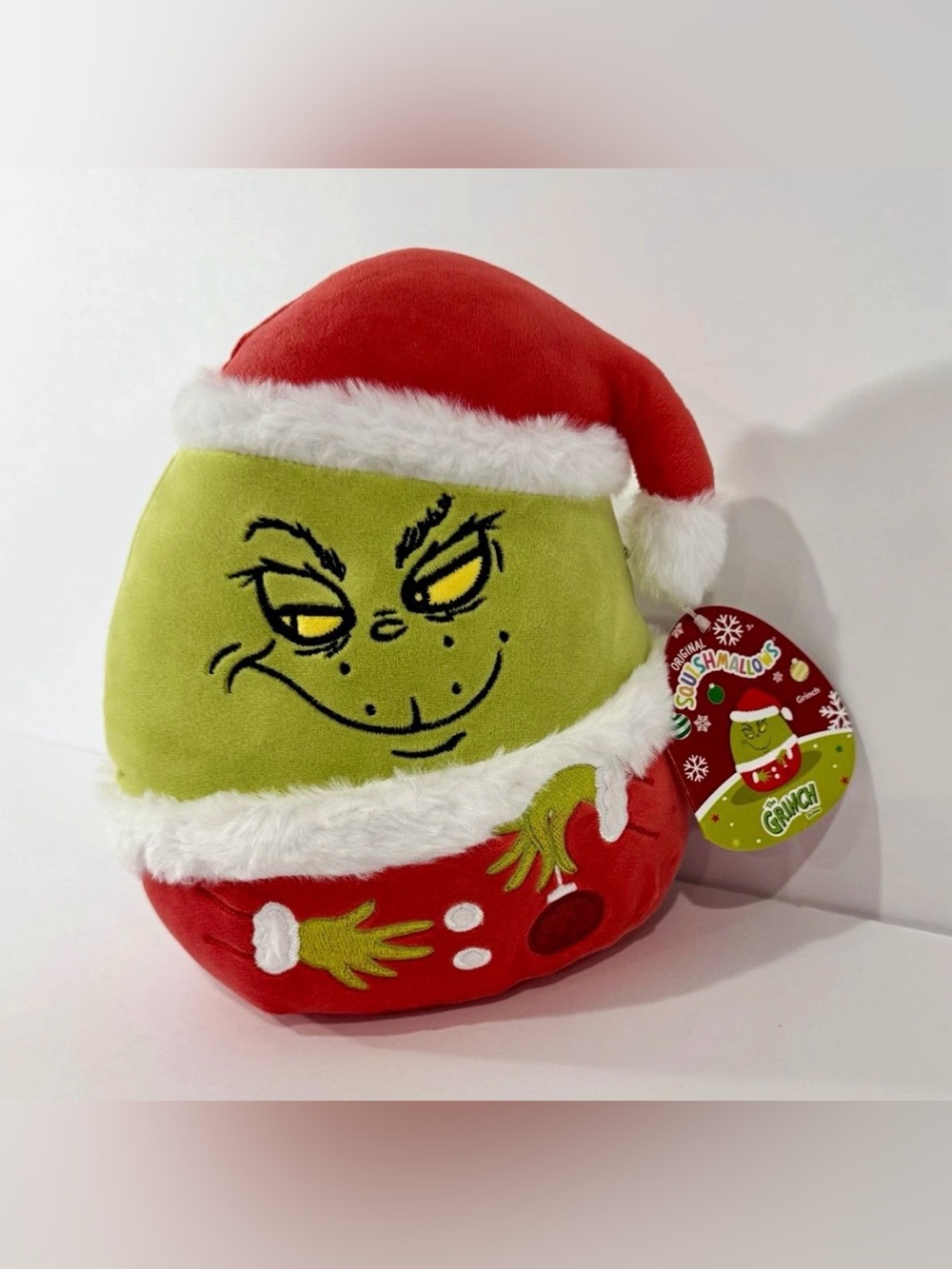 Squishmallows Grinch Plush with Santa Hat - 8in 2026